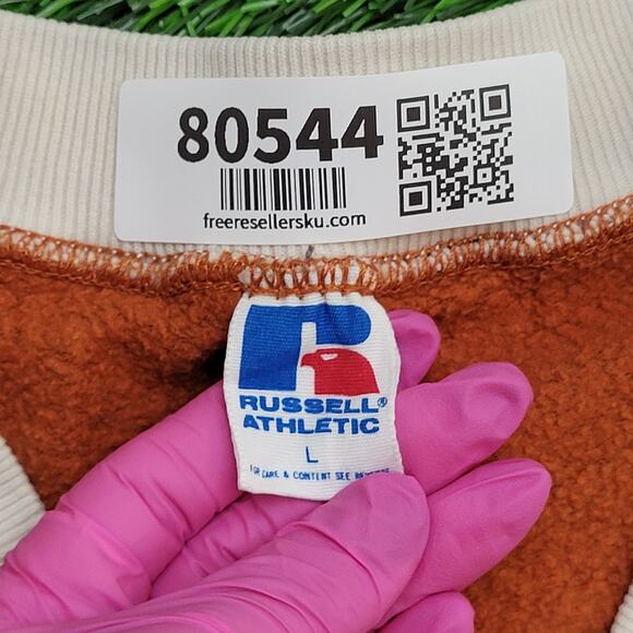 Vintage 80s Texas Ringer Sweatshirt Womens Large 23x23 Boxy - Picture 8 of 13